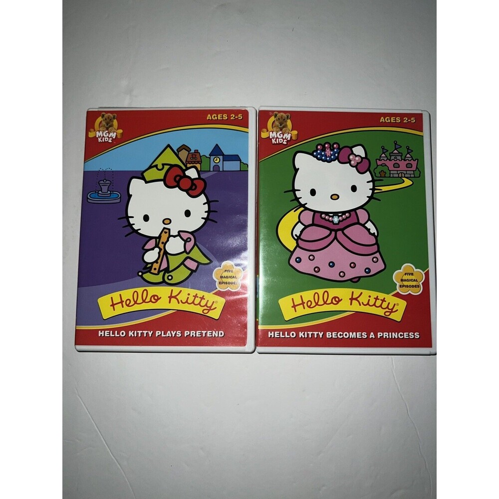 Hello Kitty Plays Pretend And Becomes A Princess Dvd Lot Of 2